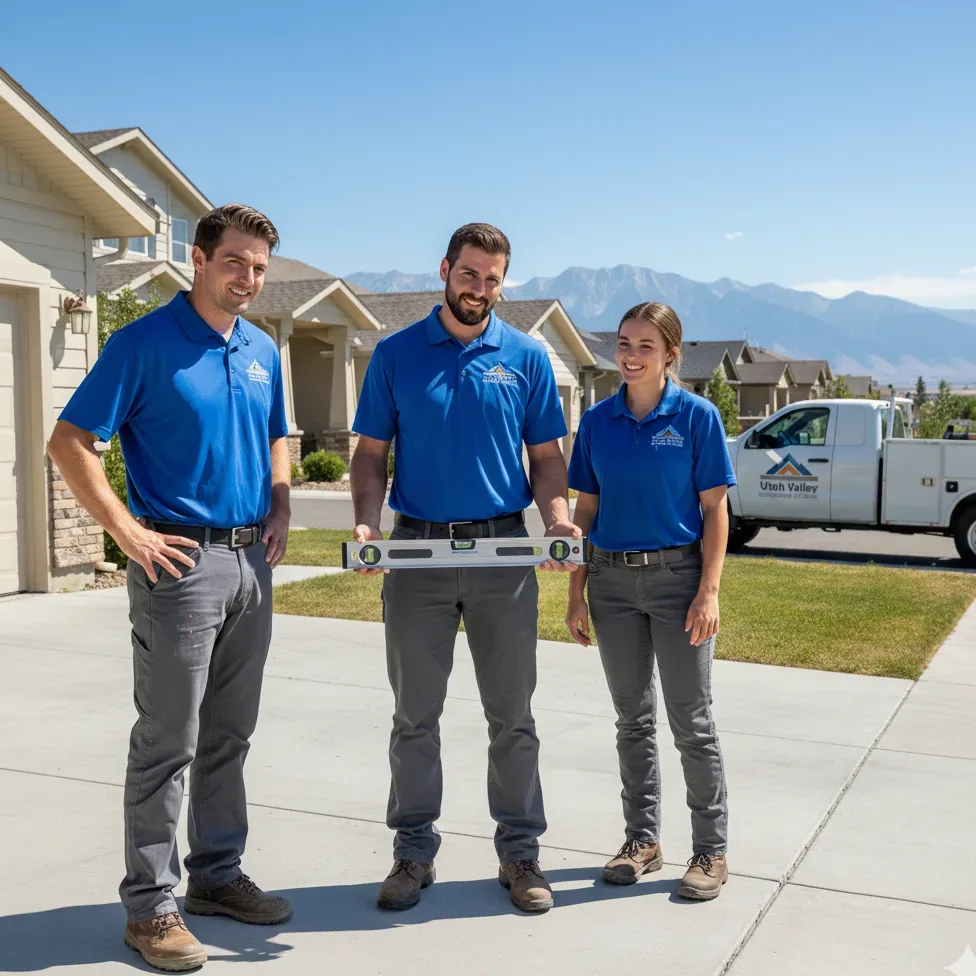 Professional concrete lifting crew providing free estimates in Utah Valley