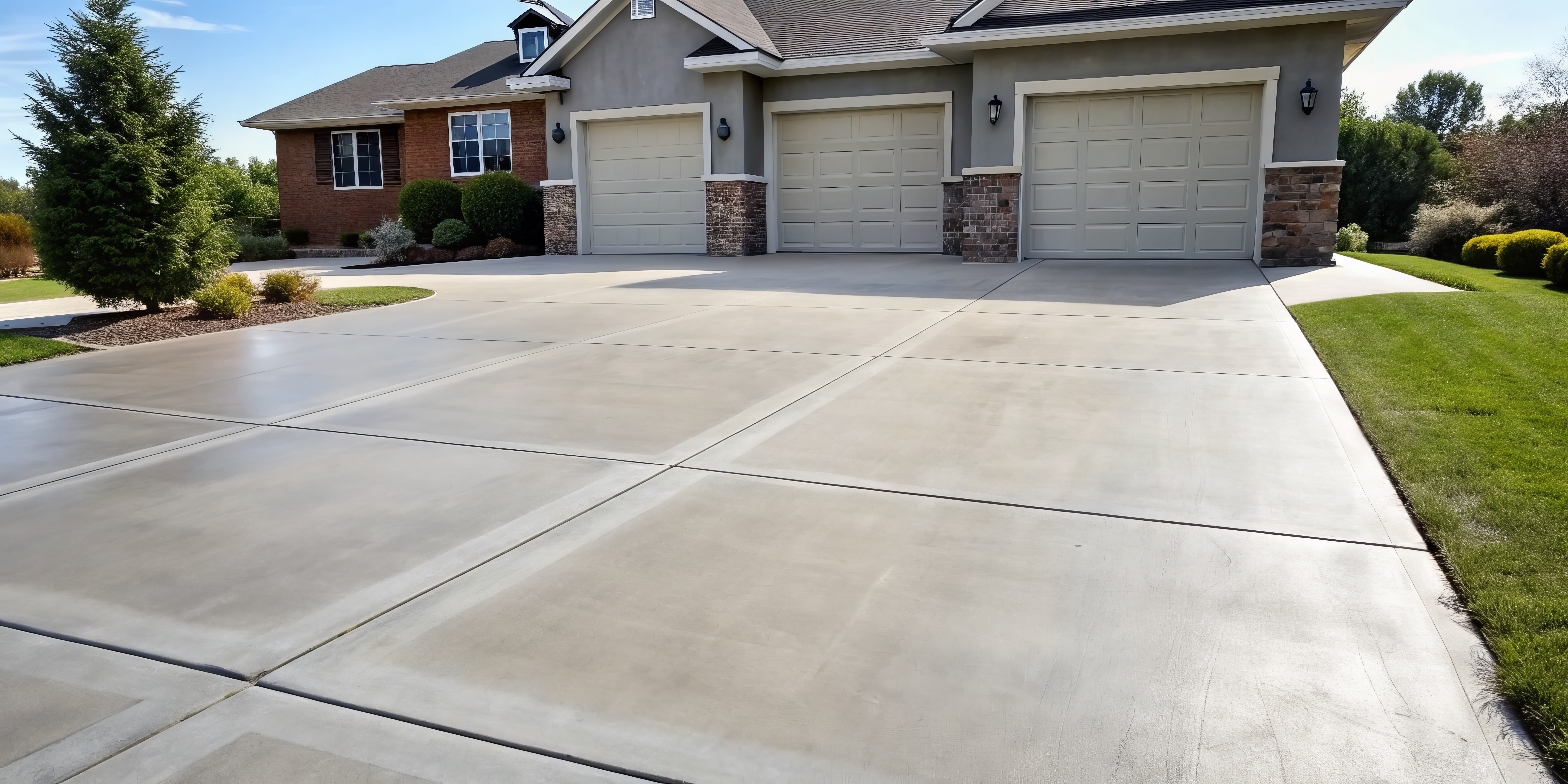 Professional polyjacking team lifting a sunken concrete driveway in a Utah Valley setting