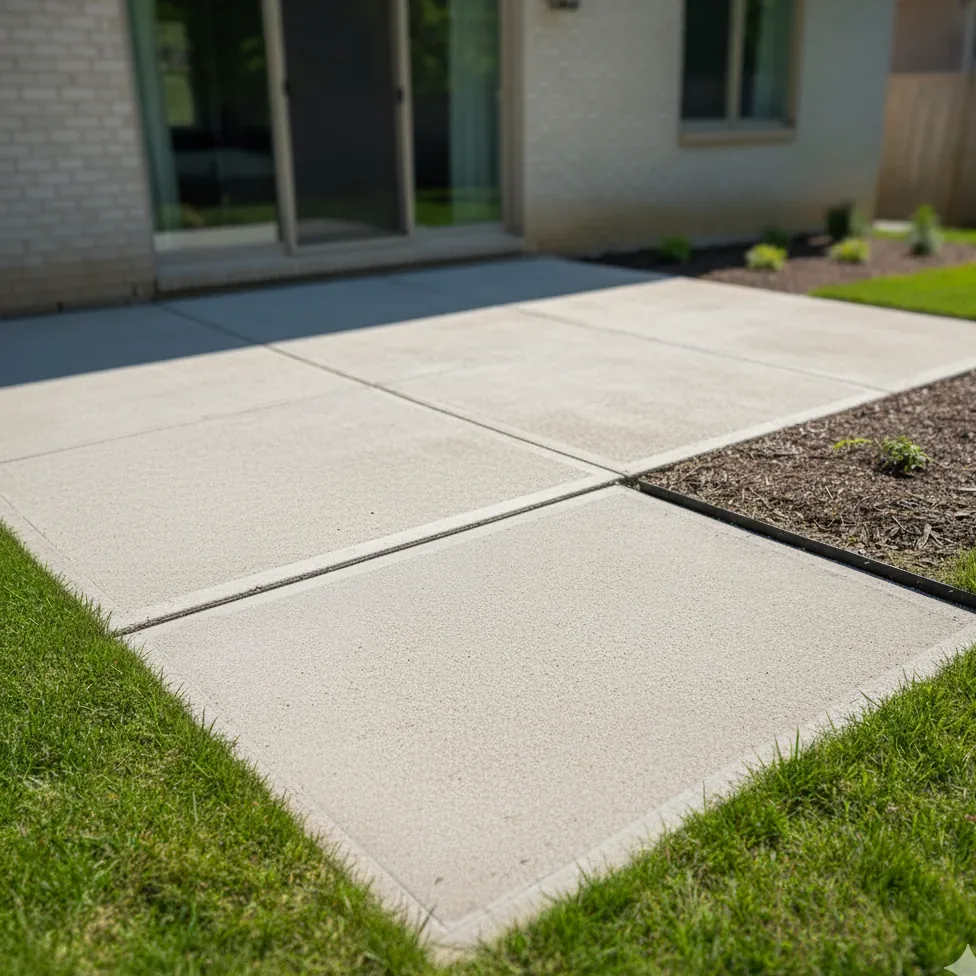 Lifted and repaired patio concrete slab in Spanish Fork, Utah