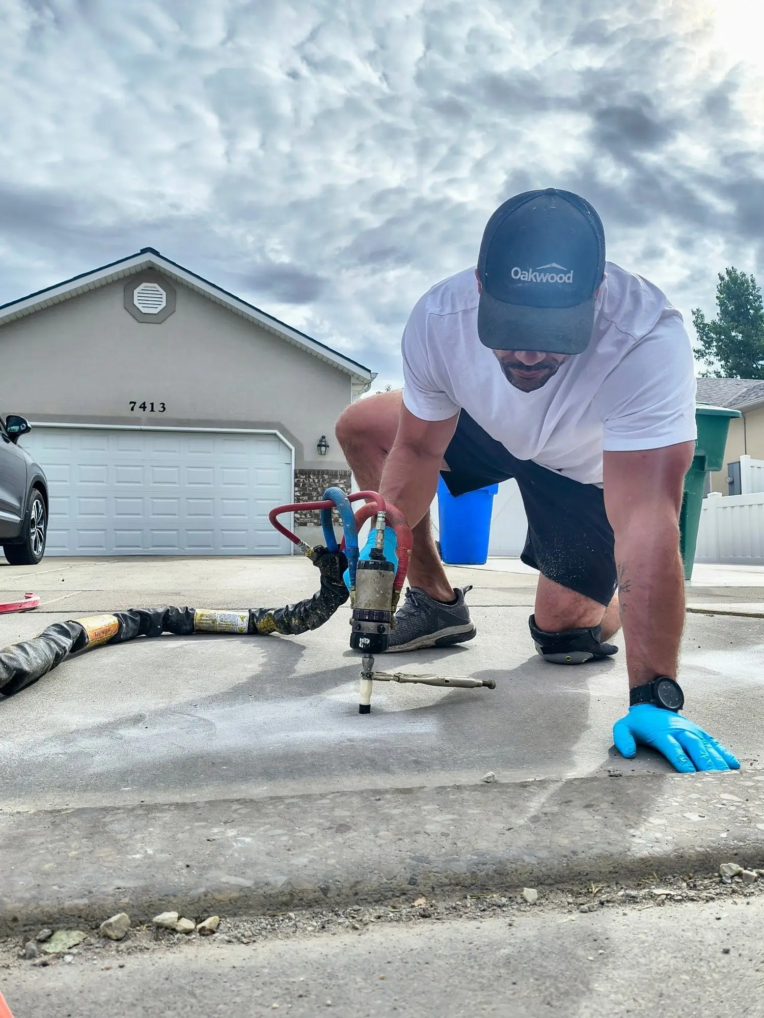Uplifting Concrete Solutions LLC team preparing a concrete lifting project in Utah County